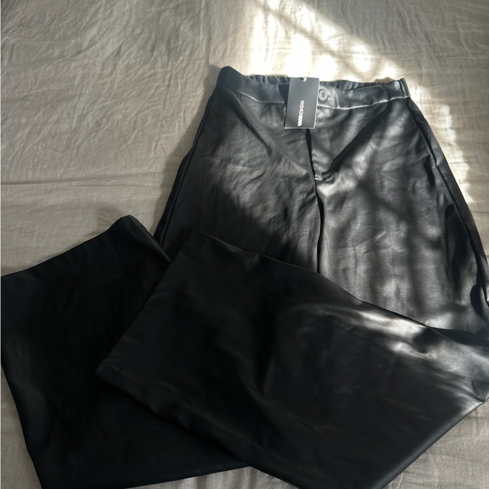 Fashion Nova Black Leather Pants